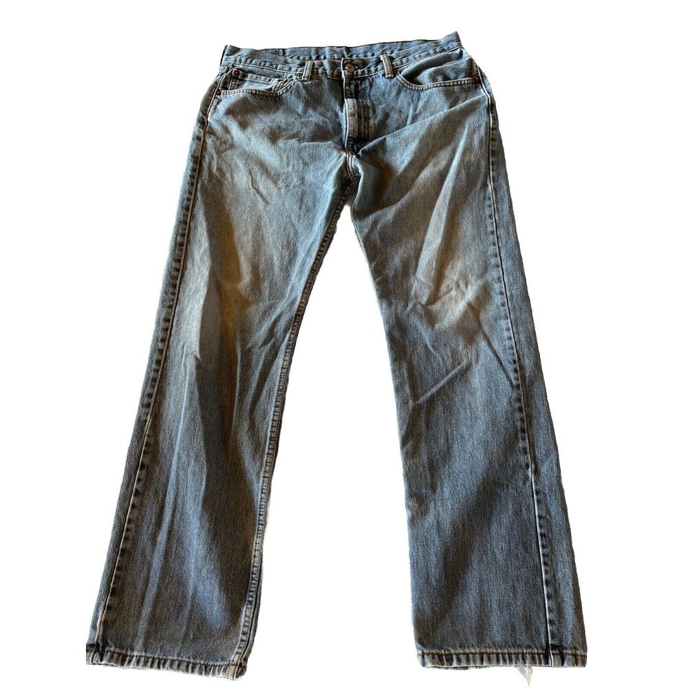 Levi's 505 Jeans Men's 36x31 Medium Wash Denim Pants Cotton Blue Y2k 90s